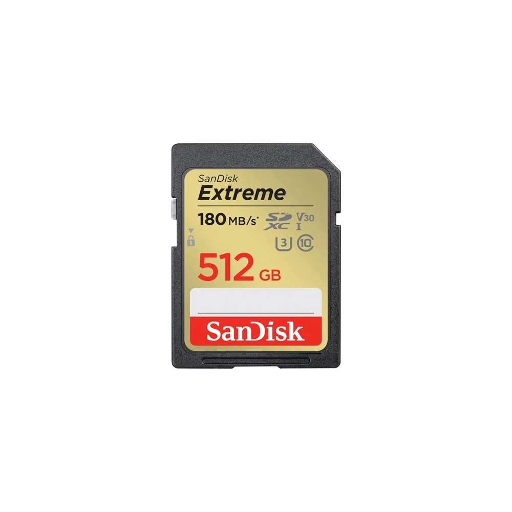Sandisk extreme sdxc 180/130mb/s uhs-i u3 v30 512gb