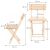 Springos folding wooden chair dimensions