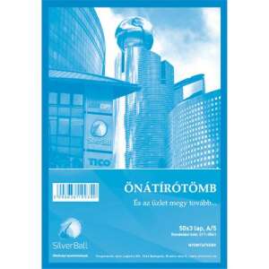 SilverBall A/5 önátírótömb, 50 lap, 3-as csomag, egyedi mintázatú fedlappal - Önátírótömb