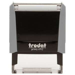 Trodat 4912 önbeálló bélyegző, szürke, fekete tintával - Irodai bélyegző