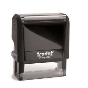 Trodat Printy 4912 önbeálló bélyegző, szürke, kék párnázattal - Irodai bélyegző