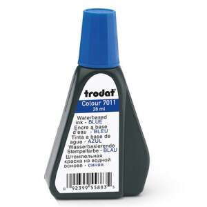 Trodat 7011 kék bélyegzőfesték, 28 ml-es üveg - Bélyegzőfesték