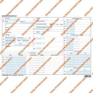 A/4 fekvő munkaügyi nyilvántartó lap, üres, Patria Nyomtatvány - Patria