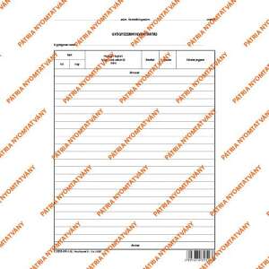 Gyógyszernyilvántartó lap A4 álló, üres, nyomtatható, gyógyszerek, adagolás, dátum, időpont és egyéb információk rögzítésére - Patria