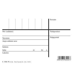 Patria - Röntgen Tüdőkataszter Tasak - 160x120 mm 123211971 - Patria