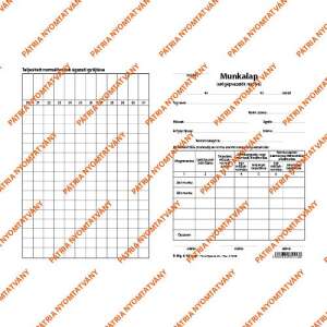 Munkalap erőgépvezetők részére, A/5-ös formátum, álló - Patria