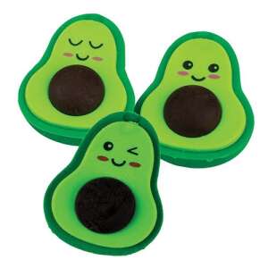 Radír Centrum AVOCADO radieră, 3 radiere în formă de avocado cu fețe drăguțe - Radiere