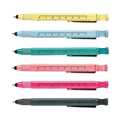 Moses Verlag 6 az 1-ben multifunkciós toll: vonalzó, mobiltartó, érintőceruza, üvegnyitó, csavarhúzó