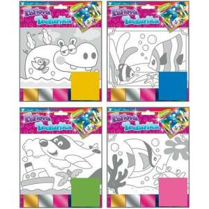 Kreatív Fólia Technika Készlet - Állatok és Járművek - 20x15 cm