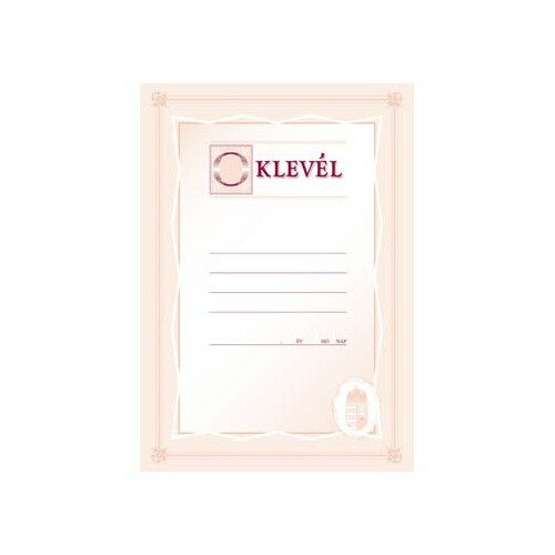 Oklevél pd A/4 álló címeres V. 142356070 - Előnyomott papír