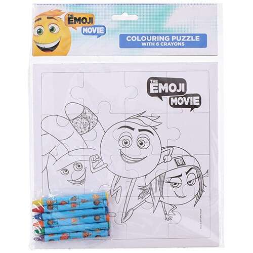 Emoji film 16 darabos színezhető puzzle 6 zsírkrétával