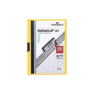 Durable Duraclip A4 mappa, sárga, 30 lapos kapacitás, klippel - Durable