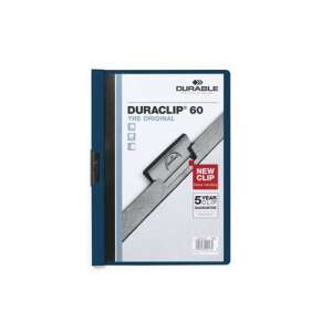 Durable Duraclip A4 mappa, sötétkék, 60 lapos kapacitás, klippel - Durable