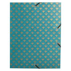 Exacompta NeoDeco A4 mappa 25 mm gerinccel, türkiz szín, karton, FSC tanúsítvánnyal, geometriai mintával - Füzetbox