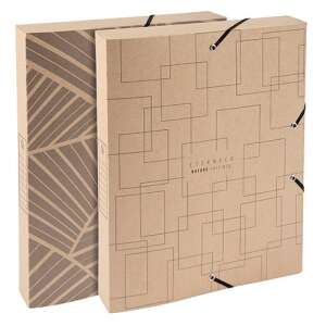 Exacompta Eterneco A4 karton füzetbox gumis záródással, vegyes minták - Füzetbox