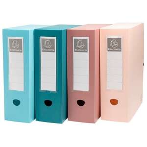 Exacompta Skandi A4 Füzetbox, 100 mm gerinccel, vegyes színek, 4 db-os szett - Füzetbox