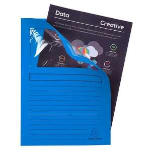 Kék A/4-es Exacompta mappa ablakkal, 120g, prémium minőségű, FSC tanúsítvánnyal - Pólyás dosszié