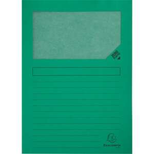 Zöld A/4-es Exacompta mappa ablakkal, 120g, Zero Plastic - Pólyás dosszié