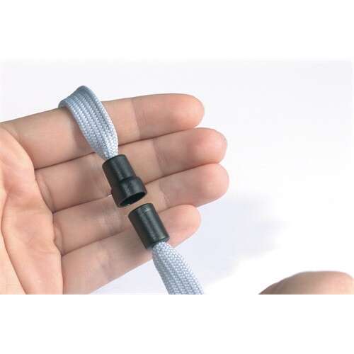 Durable 44 cm szürke textilszalag biztonsági zárral, közeli kép