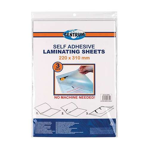 Centrum Öntapadós laminálófólia, 220 x 310 mm, 3 db/csomag - Centrum