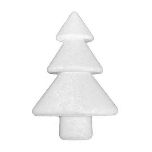 Fehér hungarocell karácsonyfa, 18 cm, Hungarocell Junior