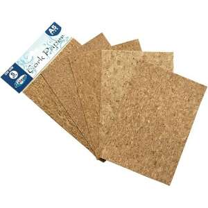 5er Pack A5 Korkpapier, Marke Centrum, 200 g/m², ideal für Bastel- und DIY-Projekte - Kunst & Hobby