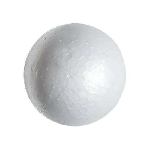 Fehér hungarocell gömb, 14 cm átmérőjű, kézműveskedéshez és dekorációhoz