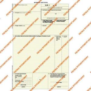 EUR 1 Mozgalmi bizonyítvány, 4 darabos, õrlap, exportáláshoz - WaliSec