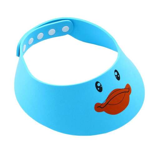 Blue duck baby shower cap, adjustable size, prevents shampoo from getting in the eyes