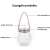 Solar powered LED hanging lamp with white light, L size, glass jar with crackled effect, hanging loop, silver lid with solar panel