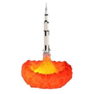 Rocket shaped night light for kids room, warm red light, perfect for bedtime - Night Light, Projector