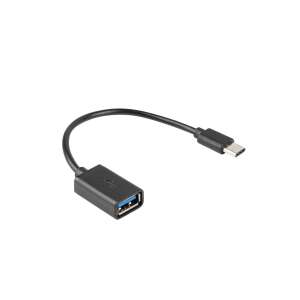 Kabel USB Lanberg AD-OTG-UC-01, 0,15 m, USB 2.0, USB A do USB C, czarny - Lanberg Kabel USB