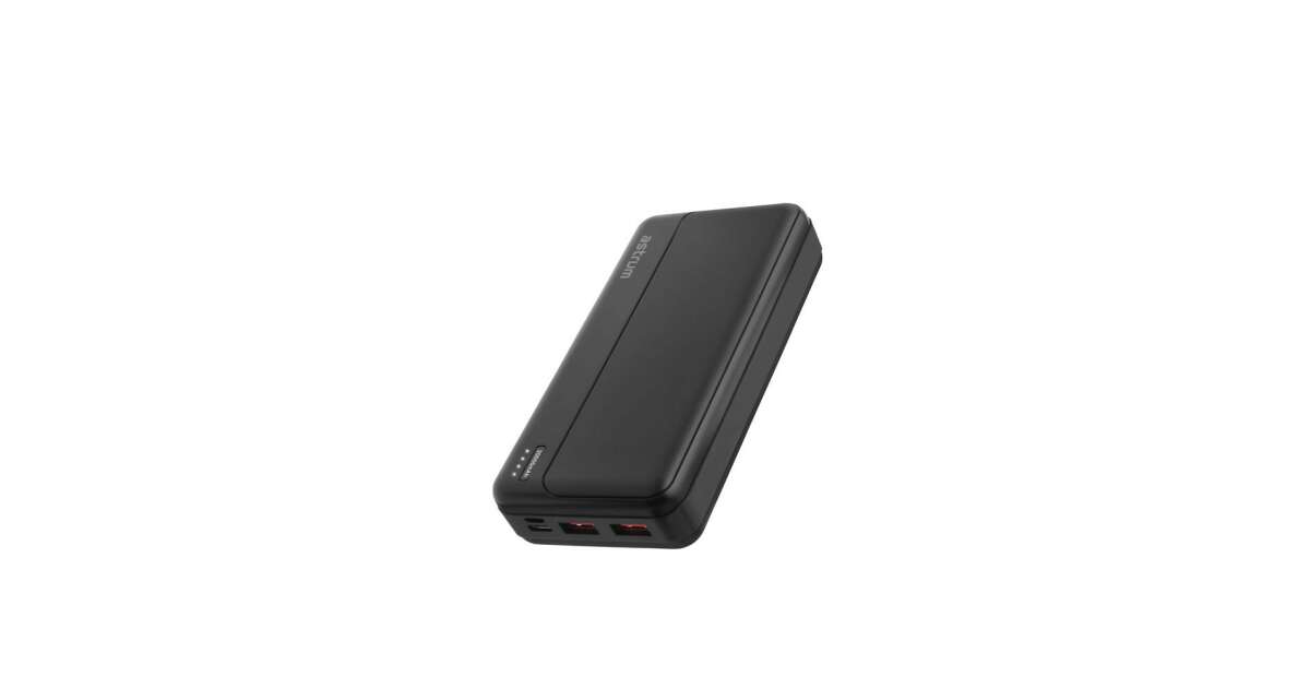 Astrum PB630 20000mAh încărcător rapid negru PD 3.0, QC 4.0 power bank 2X USB-A (2.4A), 1X Type-C (22.5W), cu celule li-polimer 101369455