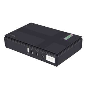 Astrum PB070 10200mAh schwarzer Mini-USV für Wifi-Router und Modems mit 5V/9V/12V-Ausgängen - Astrum