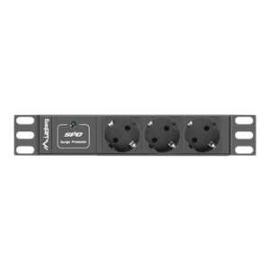 LANBERG PDU-03F-0200-BK Lanberg PDU 10 1U 16A, 3x 230v Schucko 2m Black