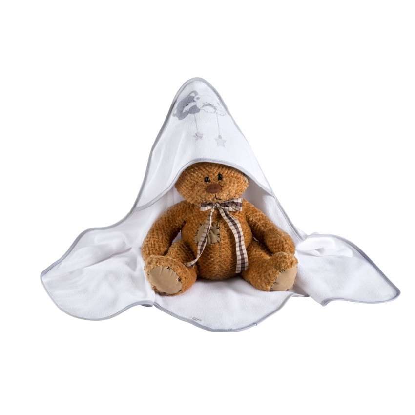 Klups kapucnis Kifogó - Macik csillaggal #szürke-fehér