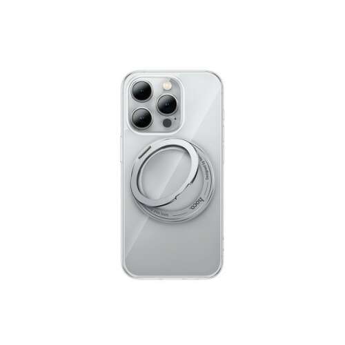 HOCO AS1 Rotating iPhone 15 Pro 6.1 TPU Case with MagSafe-compatible Ring Holder, Clear