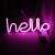 Pink neon sign with the word hello, LED neon sign, decorative neon sign, hello neon sign, neon light, neon sign for bedroom, neon sign for wall