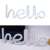 White neon sign with the word hello, LED neon sign, decorative neon sign, hello neon sign, neon light, neon sign for bedroom, neon sign for wall