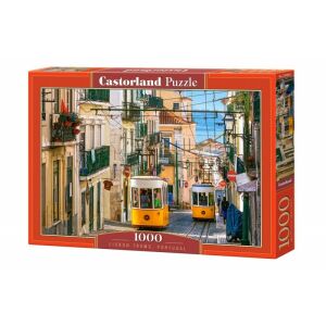 Castorland Lisbon Trams 1000 Piece Jigsaw Puzzle Box angled view - Puzzle