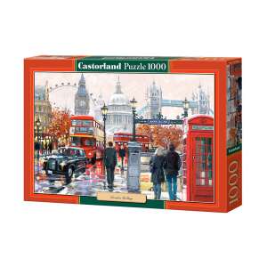 Puzzle Castorland 1000 dielikov, London Collage, s krásnou ilustráciou londýnskych pamiatok - Castorland Puzzle