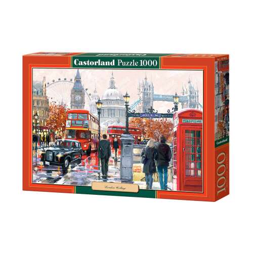 Puzzle Castorland 1000 dielikov, London Collage, s krásnou ilustráciou londýnskych pamiatok