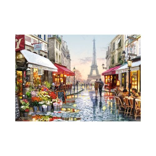 Completed Castorland Paris Flower Shop 1500 piece jigsaw puzzle
