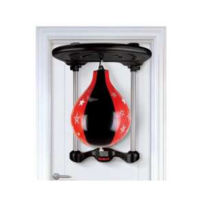 Kids boxing set, hang on the door, with timer and music, red and black, boxing bag, punching bag, kids boxing, kids workout, kids fitness - Punching Bag and Boxing Glove