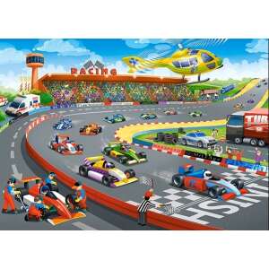 Castorland Formula Racing 120 piece jigsaw puzzle completed image - Puzzle