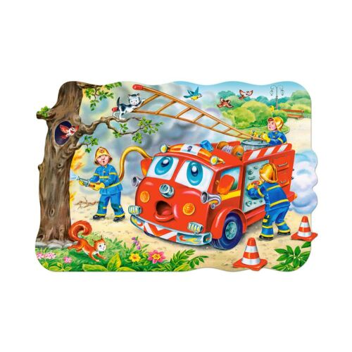 Zostavené puzzle Castorland Hasičské auto 20 dielikov