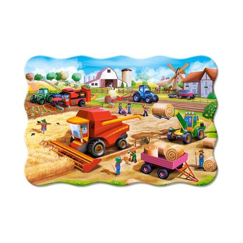 Puzzle Castorland Ferma finalizat, 20 de piese, arată o scenă de fermă