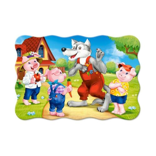 Ilustrácia puzzle Castorland Tri malé prasiatka 20 dielikov Maxi