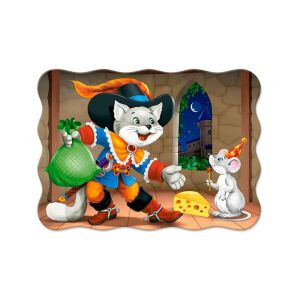 Złożone puzzle Castorland Kot w Butach 30 elementów - Castorland Puzzle