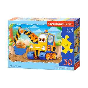 Puzzle Castorland pre deti, 30 dielikov, so žltým bagerom - Castorland Puzzle